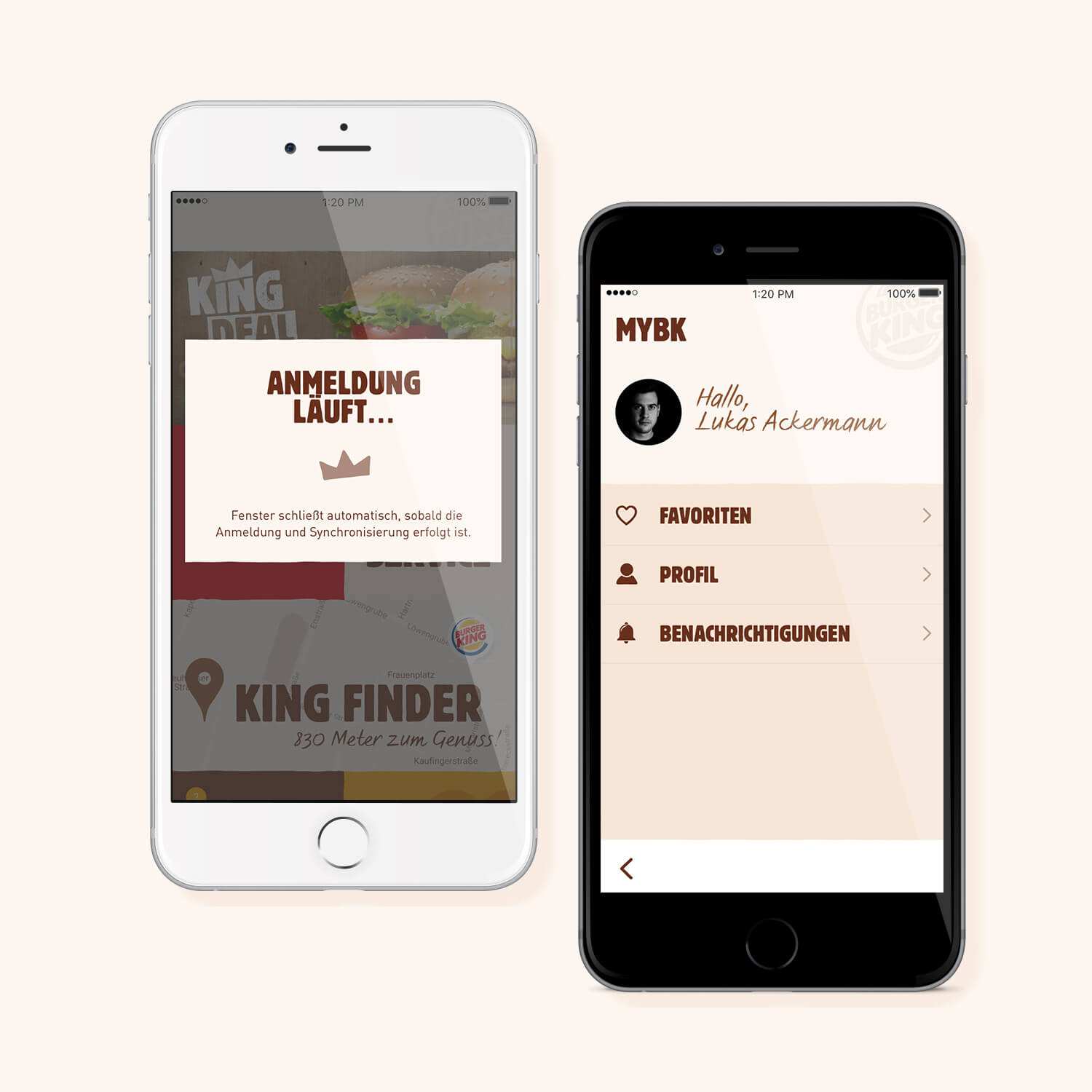 Referenzbild BURGER KING® Smarthone App