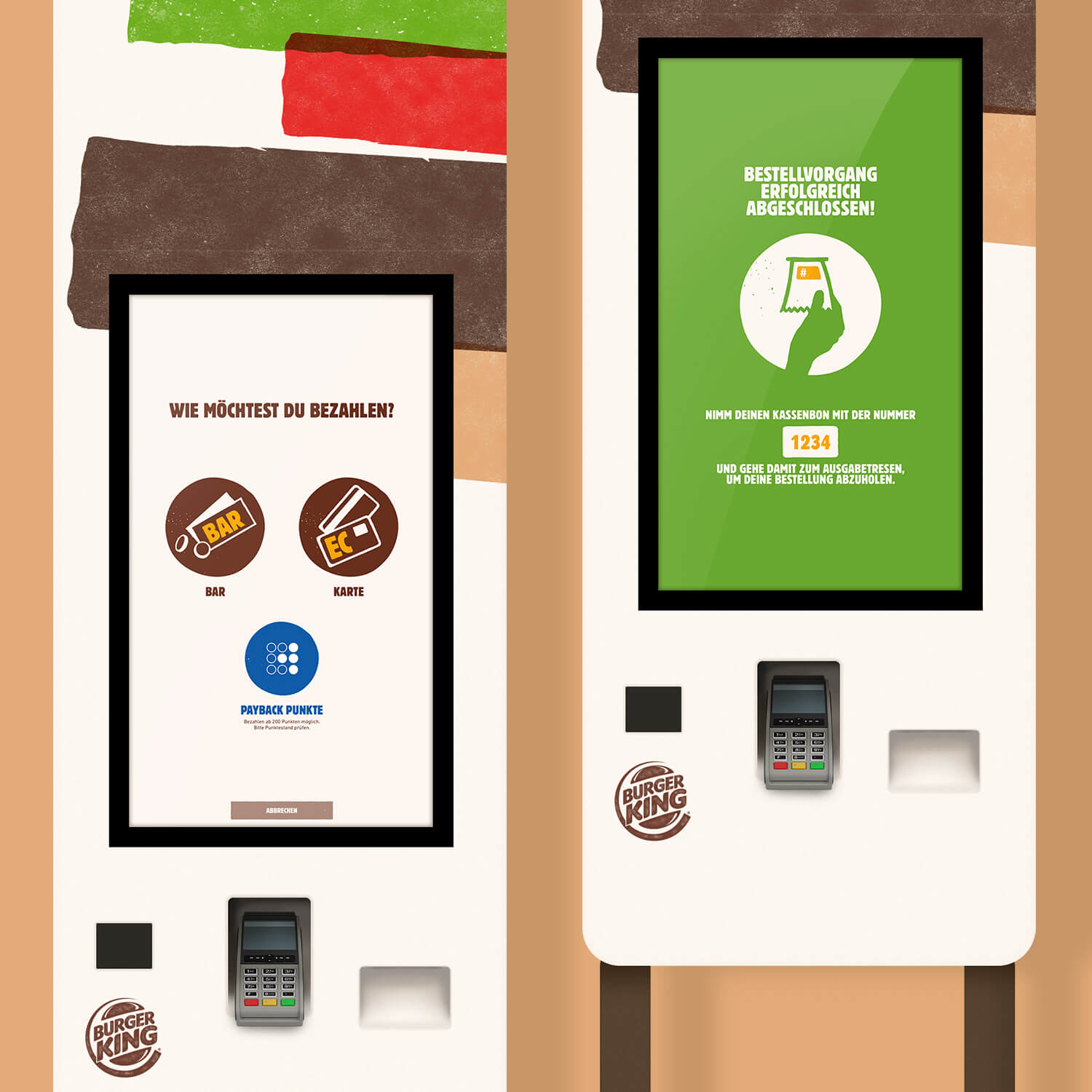 Referenzbild BURGER KING® Self-Order-Terminal