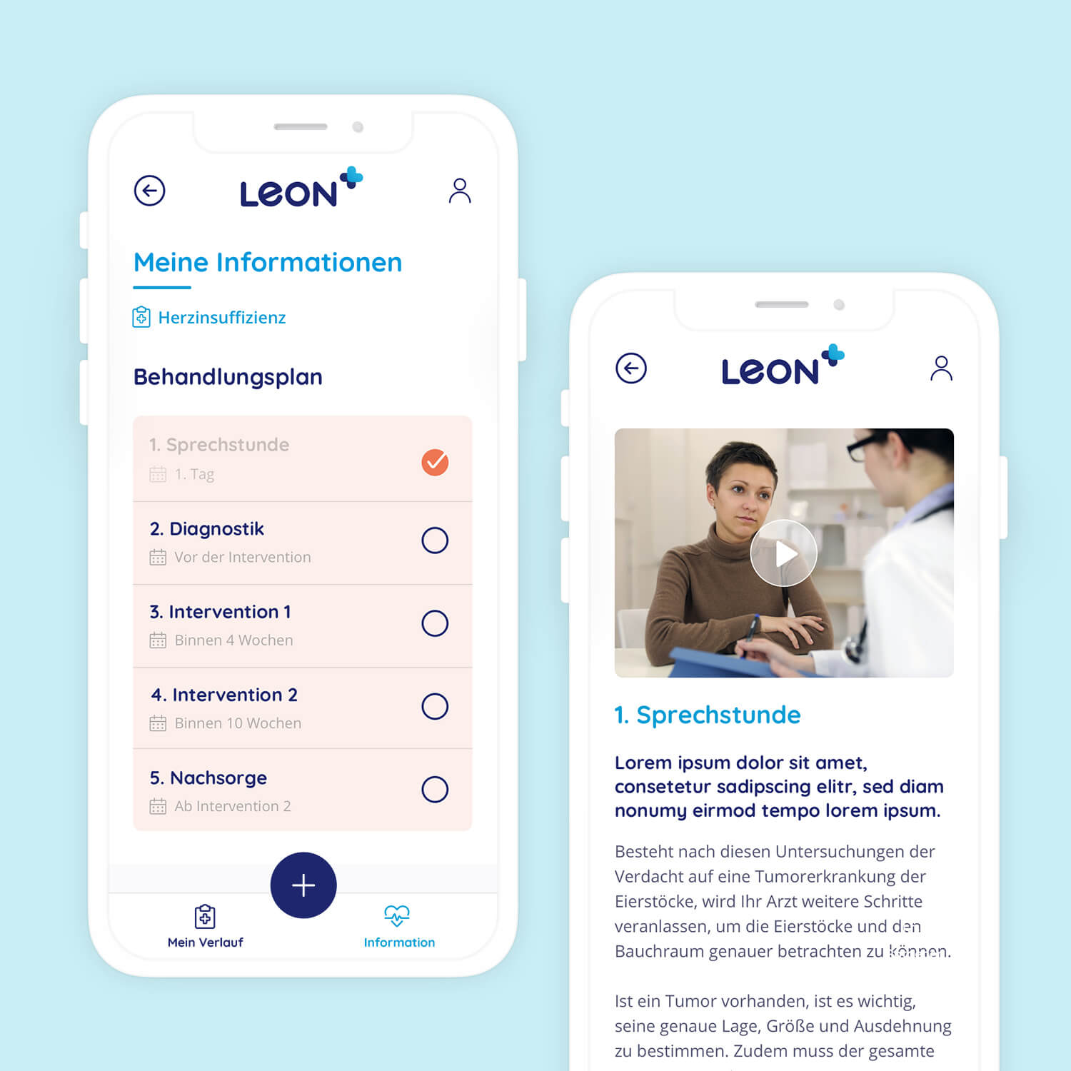 Referenzbild Leon Health App