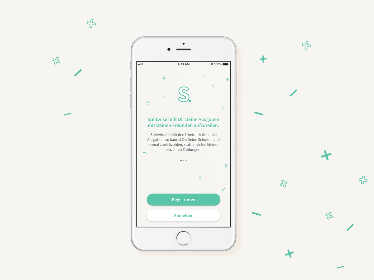 Referenzbild Splitwise Smarthone App